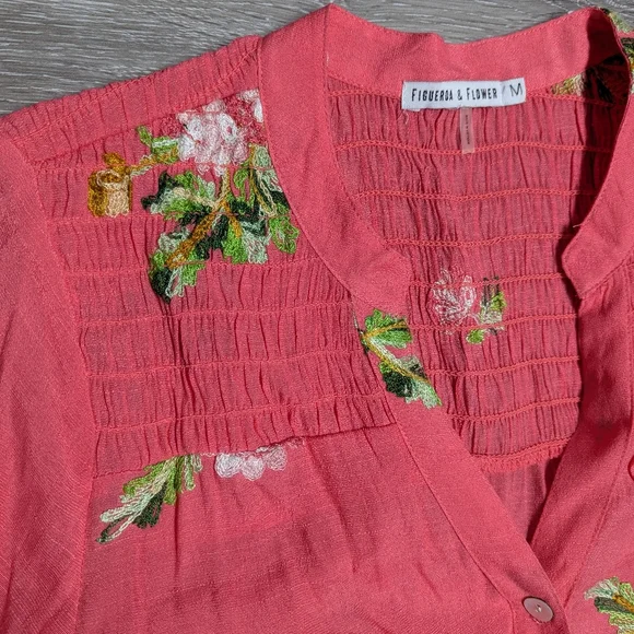 Boho Blouse Size M Bundle Lot Of 3 Tops Casual Flowy Feminine - Picture 8 of 9